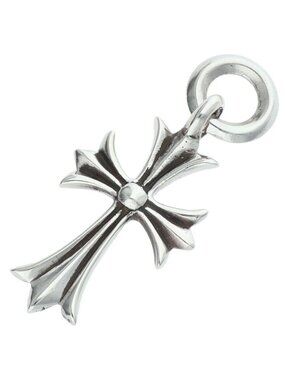 Chrome Hearts Tiny CH Cross Silver Necklace Top
